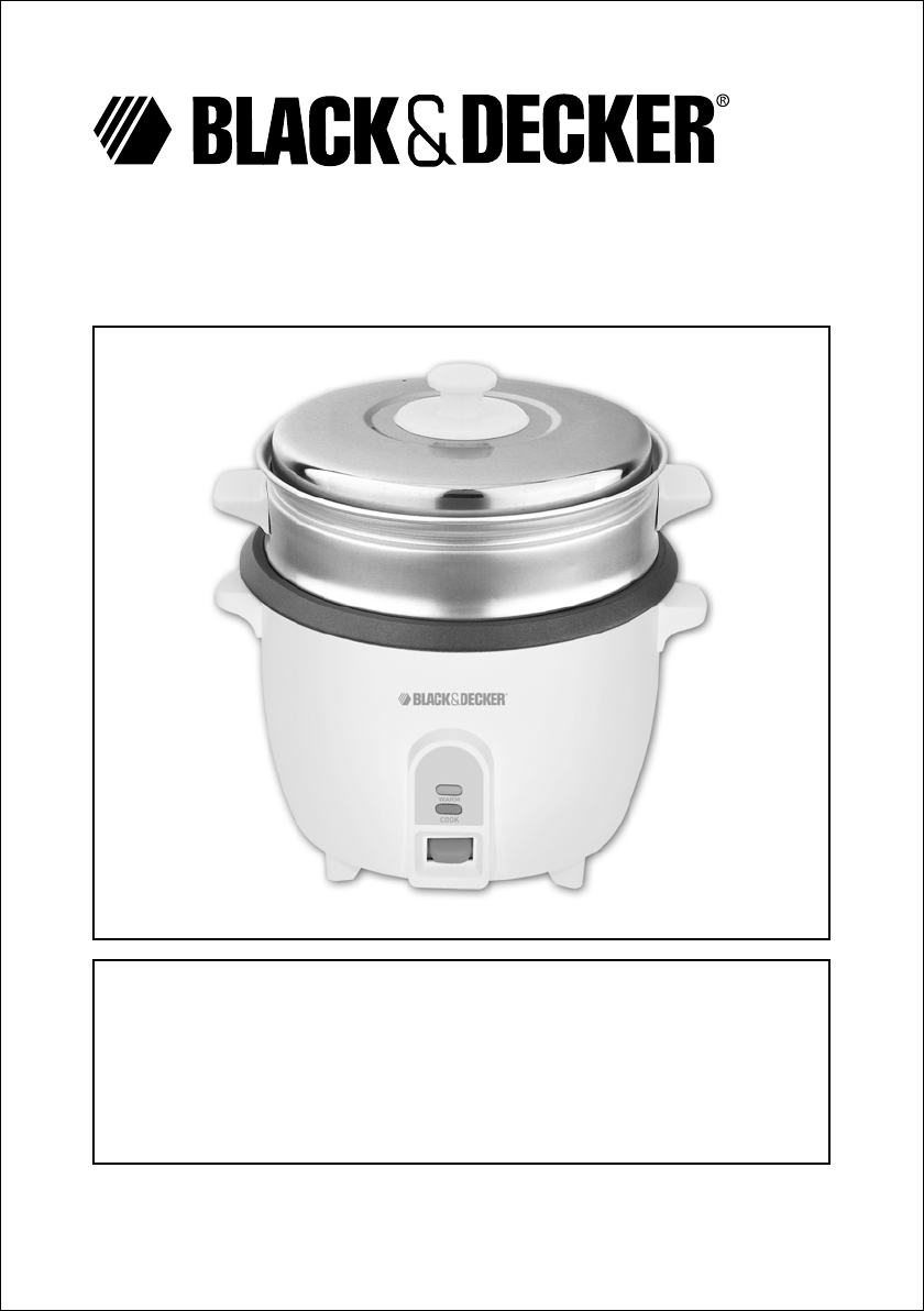 Black & Decker RC4500 220 Volt 25-Cup Rice Cooker 4.5L 220V-240V