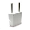 Type C American To European Plug Adapter For Europe, Asia 4MM Round Pins MU5 White