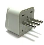 Type L Italy 3 Pin Plug 220 V Universal To Italian Style SS418 White